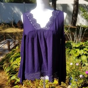 Flirty Top with cut out shoulders Peasant/Boho